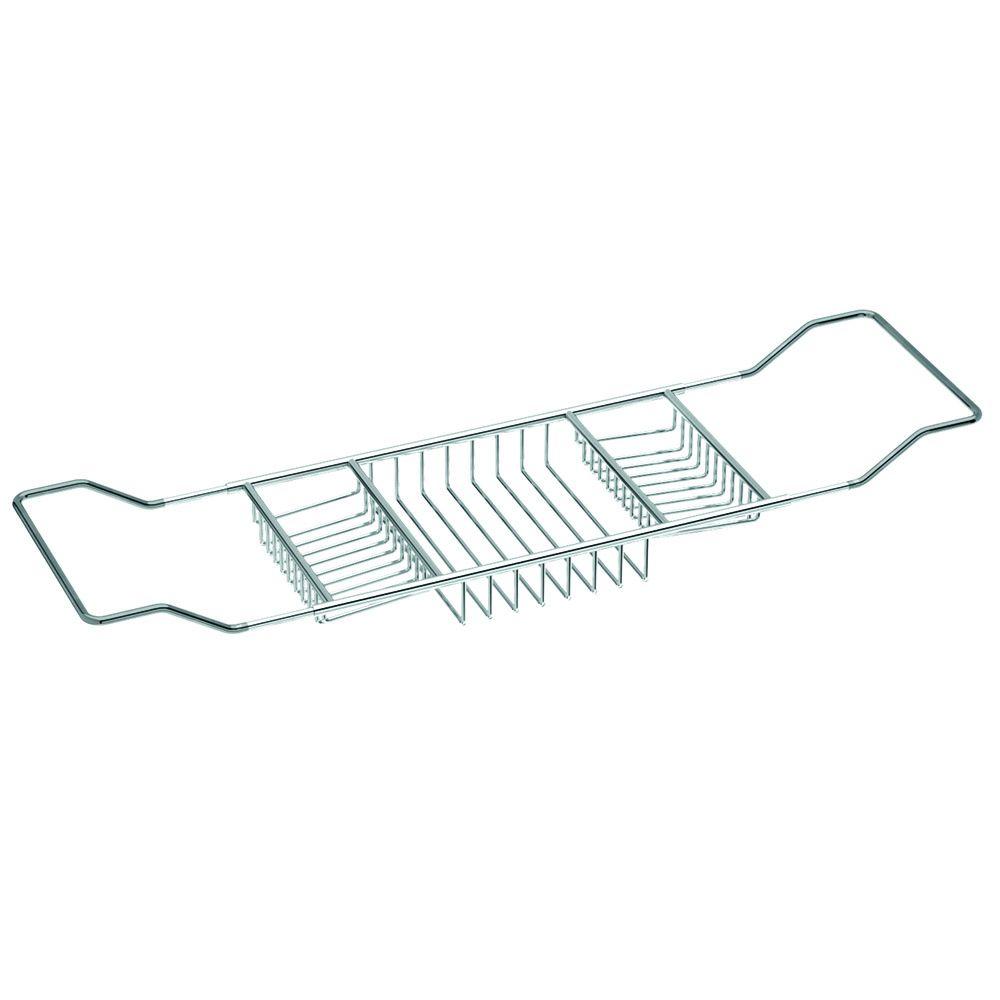 Gatco 26 In Bath Caddy With Adjule Arms Chrome 1416 The Bath Caddy With Adjule Arms In Chrome