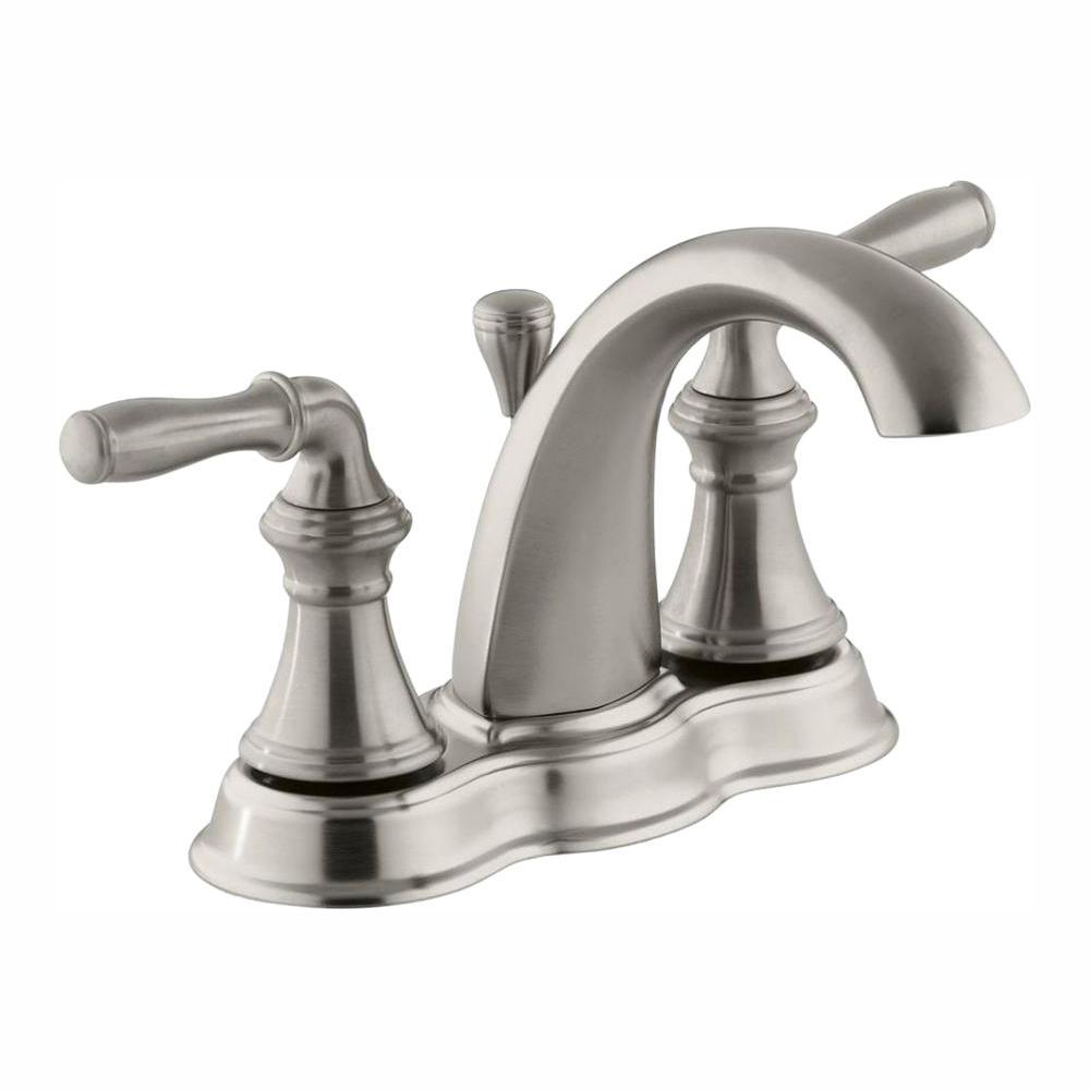 KOHLER Devonshire 4 in. Centerset 2Handle MidArc WaterSaving Bathroom Faucet in Vibrant