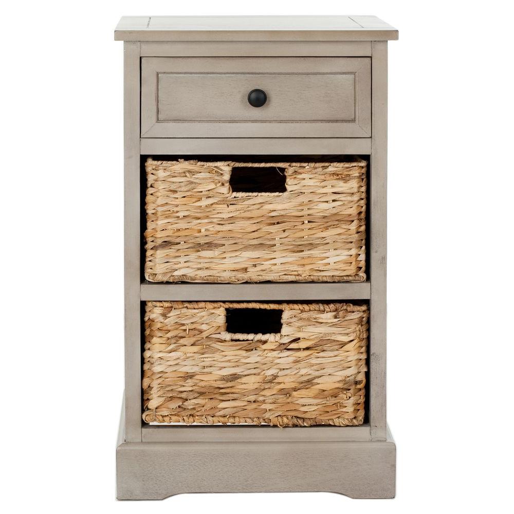 Safavieh Carrie Vintage Gray Storage Side Table Amh5700a The Home Safavieh Carrie Vintage Gray Storage Side Table