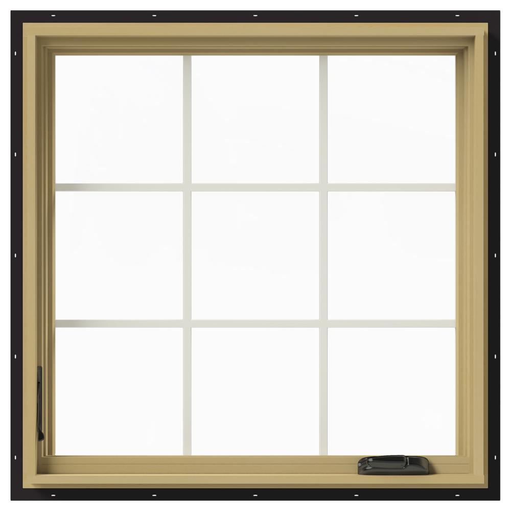 JELD-WEN 36 In. X 40 In. W-2500 Left Hand Casement Aluminum Clad Wood ...