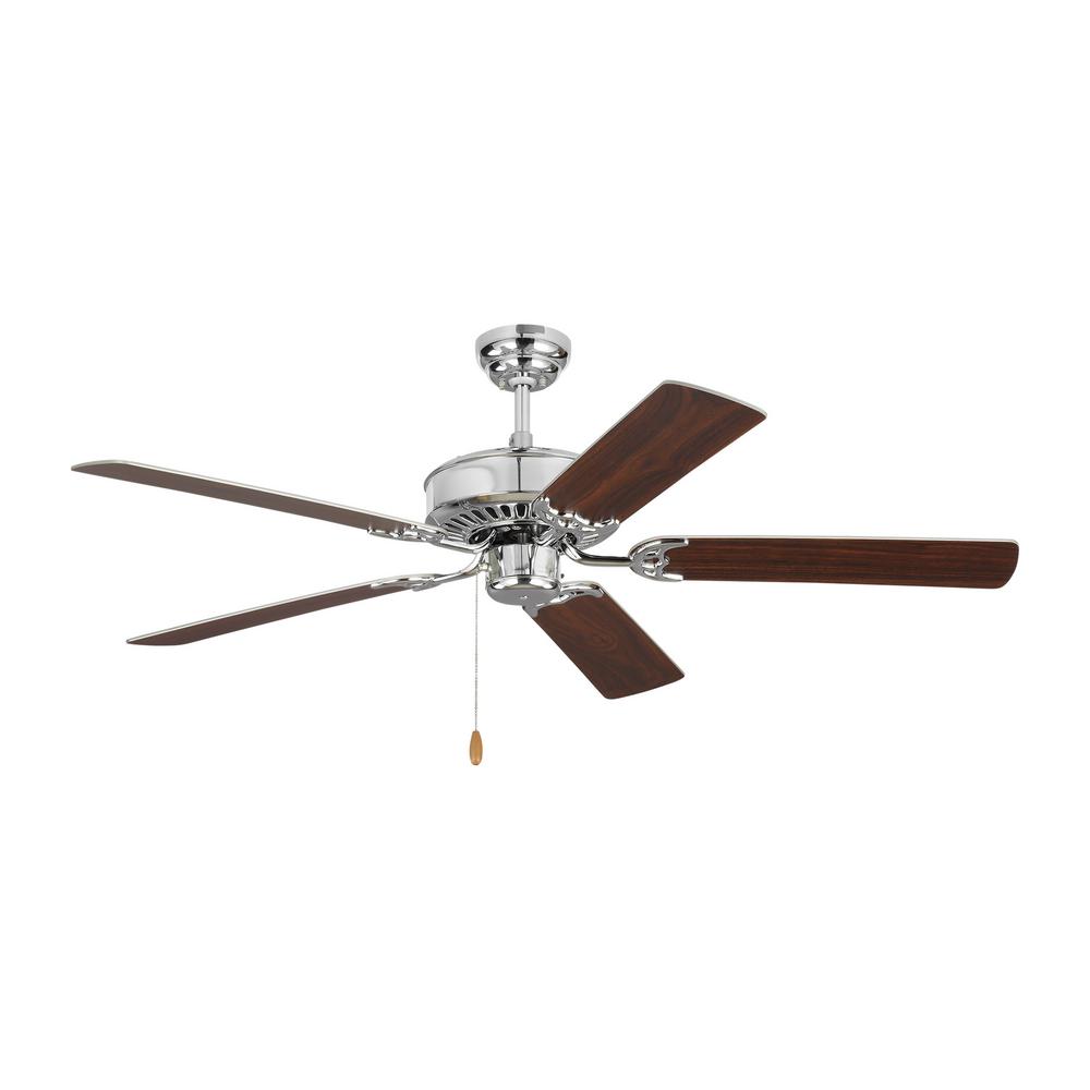 Monte Carlo Haven 52 In Chrome Ceiling Fan With Dual Finished Blades