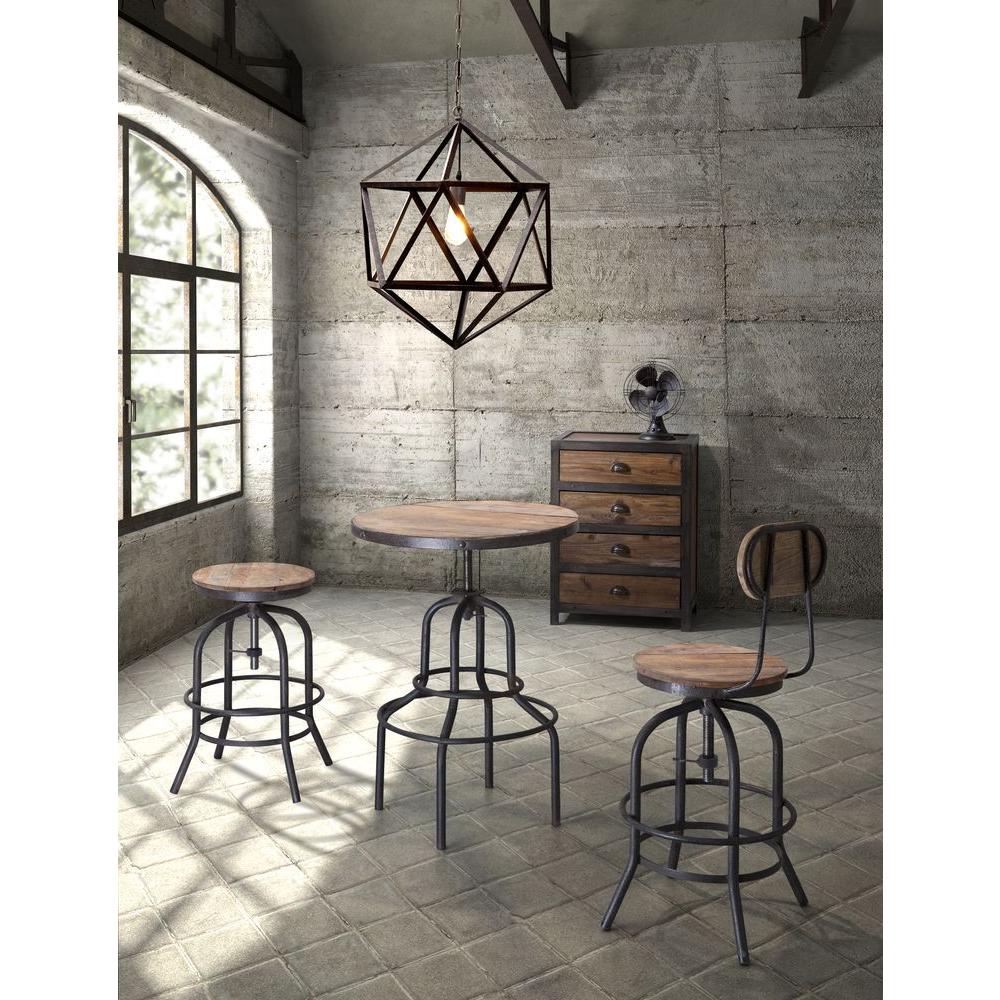 Zuo Twin Peaks Distressed Natural Adjule Pub Bar Table 98180 Zuo Twin Peaks Distressed Natural Adjule Pub Bar Table