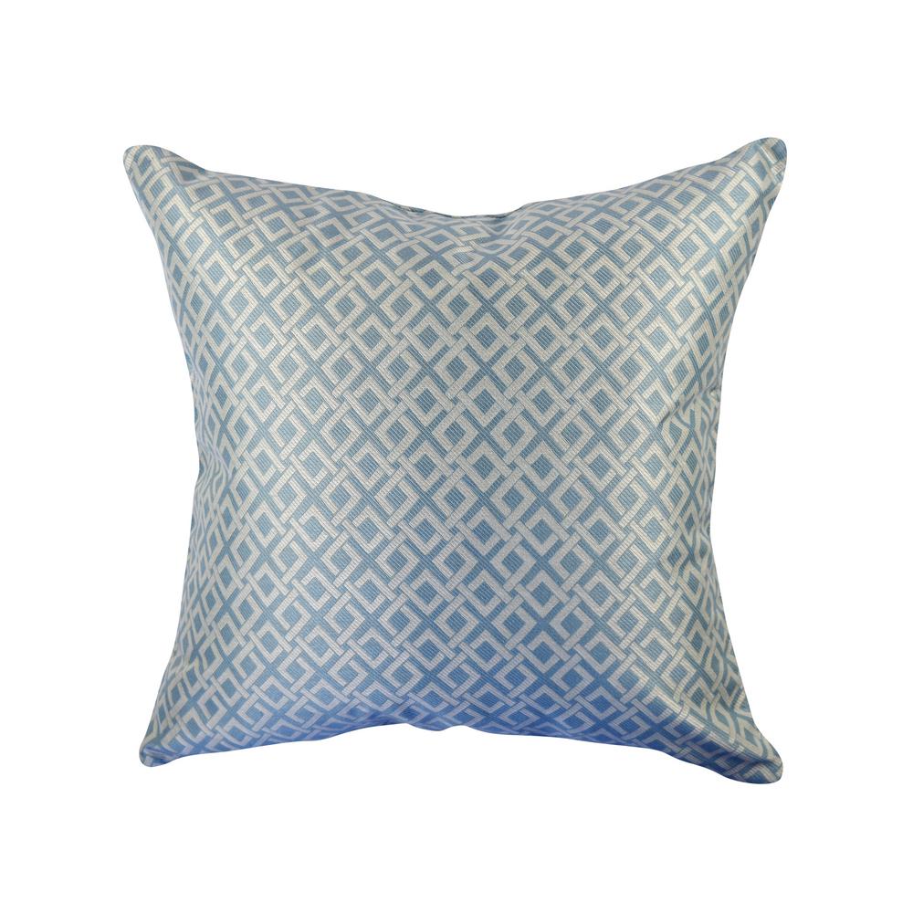 Vesper Lane Light Blue Geometric Woven Throw Pillow Sp01lbz18i The Vesper Lane Light Blue Geometric Woven Throw Pillow