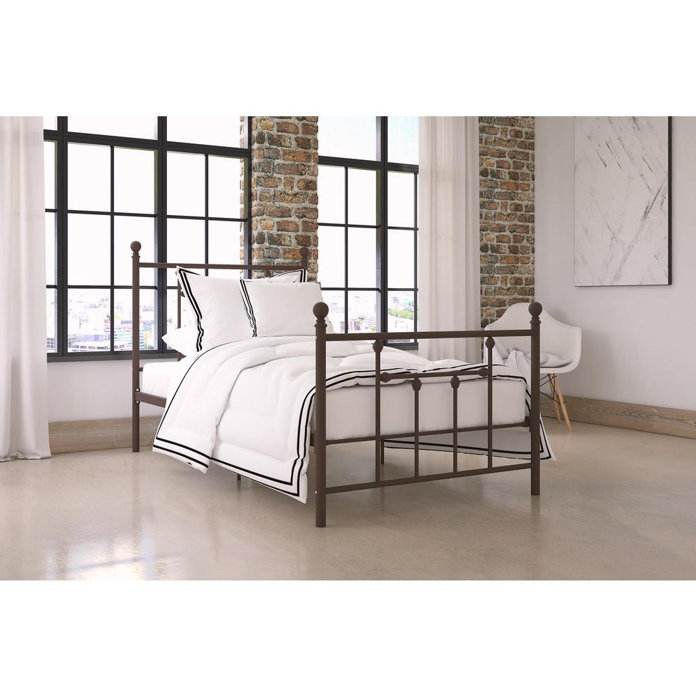 Dhp Mia Bronze Twin Size Metal Bed Frame De70726 The Home Depot Dhp Mia Bronze Twin Size Metal Bed Frame