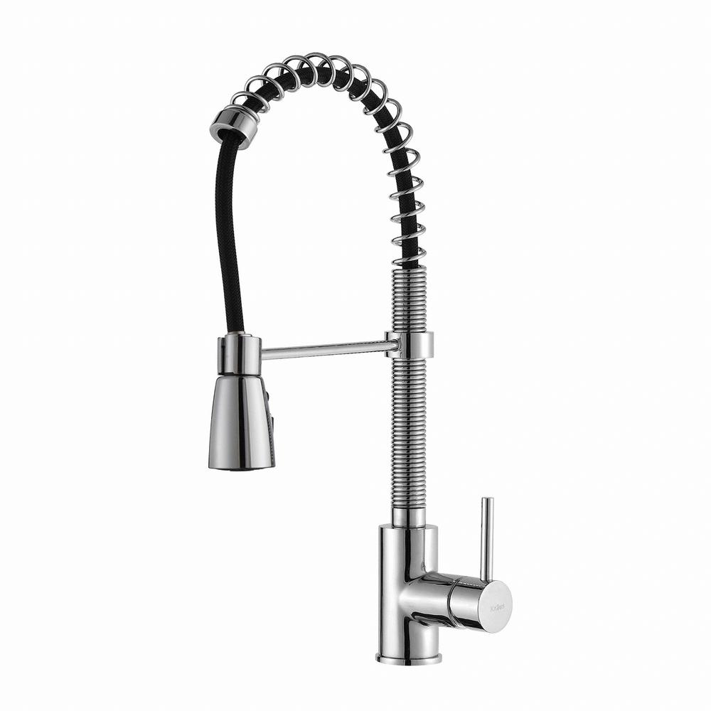 KRAUS CommercialStyle SingleHandle PullDown Kitchen Faucet with 3Function SprayerKPF1612