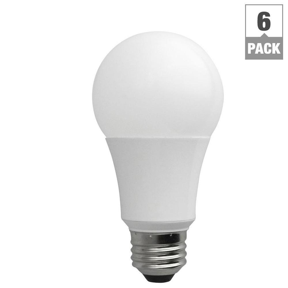 TCP 60-Watt Equivalent Daylight (5000K) A19 Non-Dimmable LED Light Bulb ...
