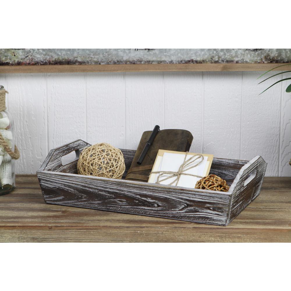 large deep wooden tray