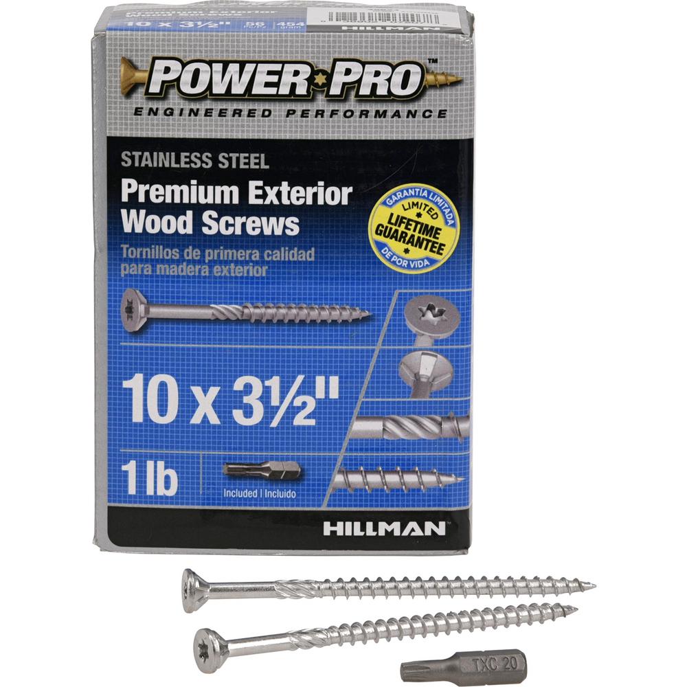 Hillman Wood Screws No 10 X 3//4 Phillips Flat Head 15 Card