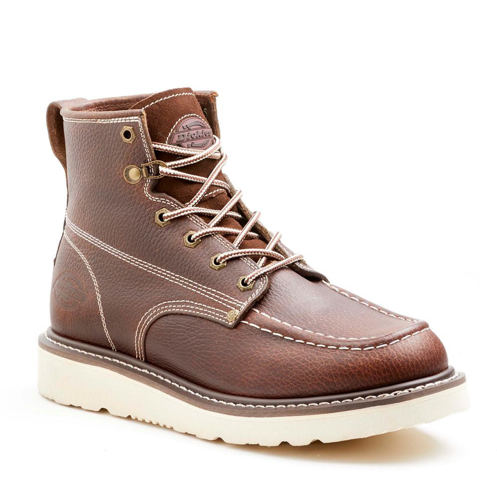 Dickies Men's Trader 6 in. Work Boots - Steel Toe - BURGUNDY Size 10(M), Red was $89.99 now $49.49 (45.0% off)