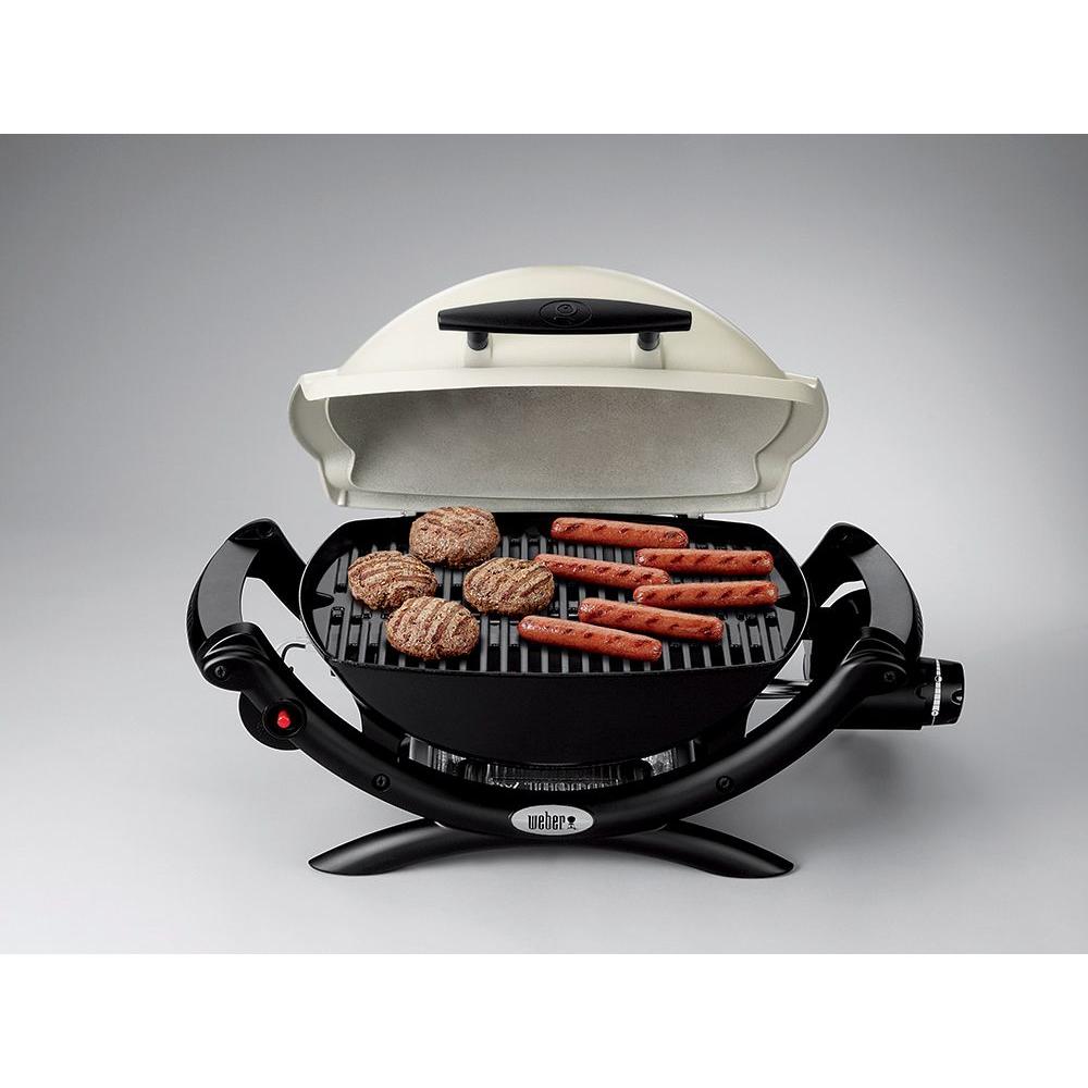 Weber Q 1000 1 Burner Portable Propane Gas Grill In Titanium