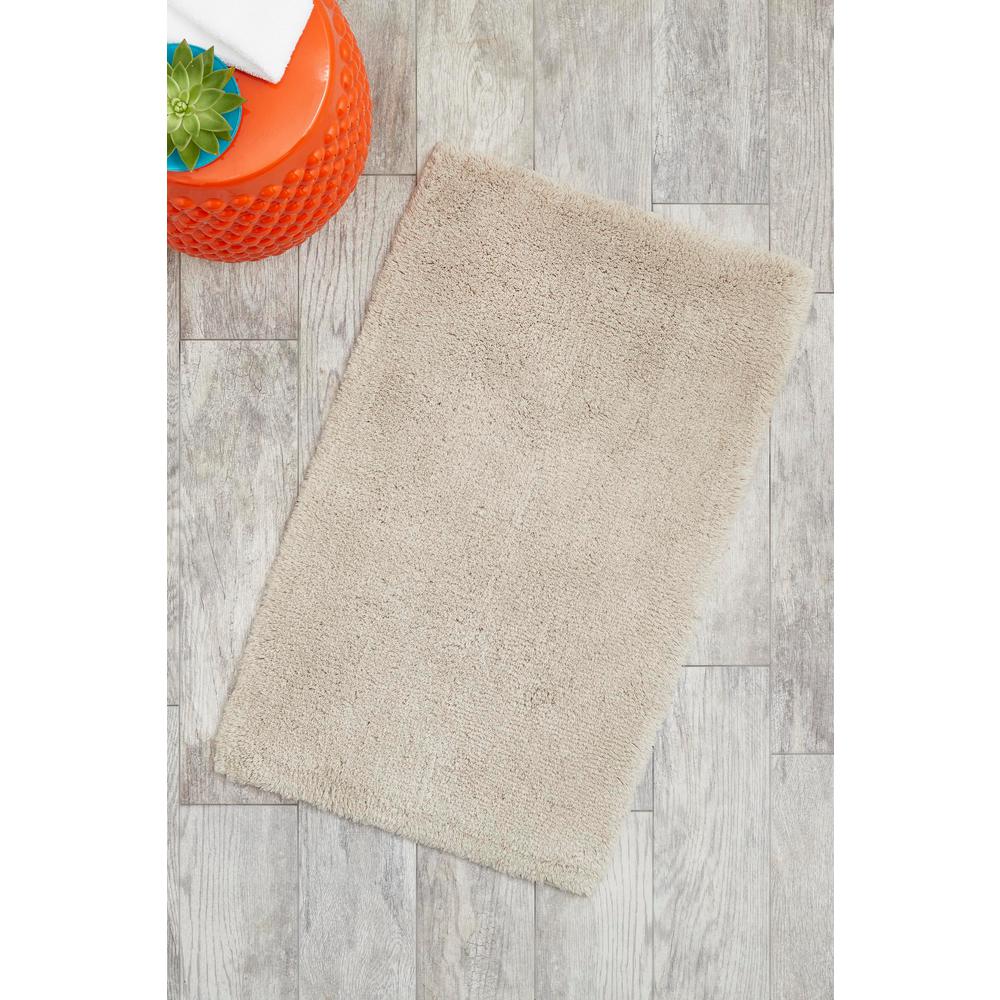 Stylewell Biscuit 17 In X 25 In Non Skid Cotton Bath Rug