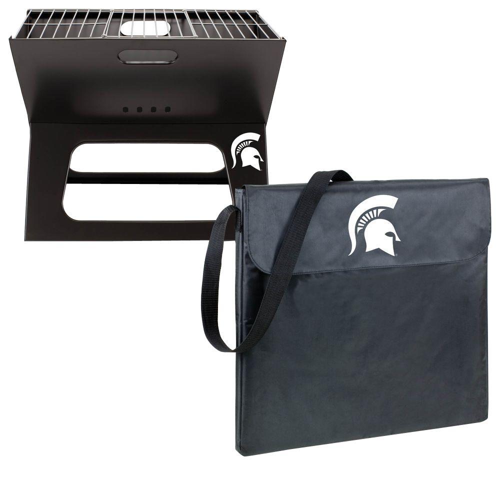 Picnic Time X-Grill Michigan State Folding Portable Charcoal Grill by Picnic Time
