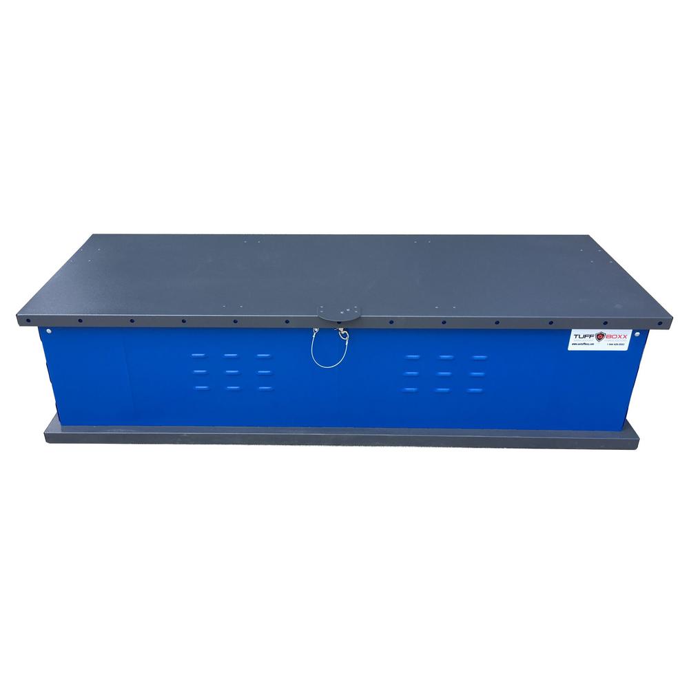 Dockbo 140 Gal Blue Galvanized Steel Rectangle Storage Container