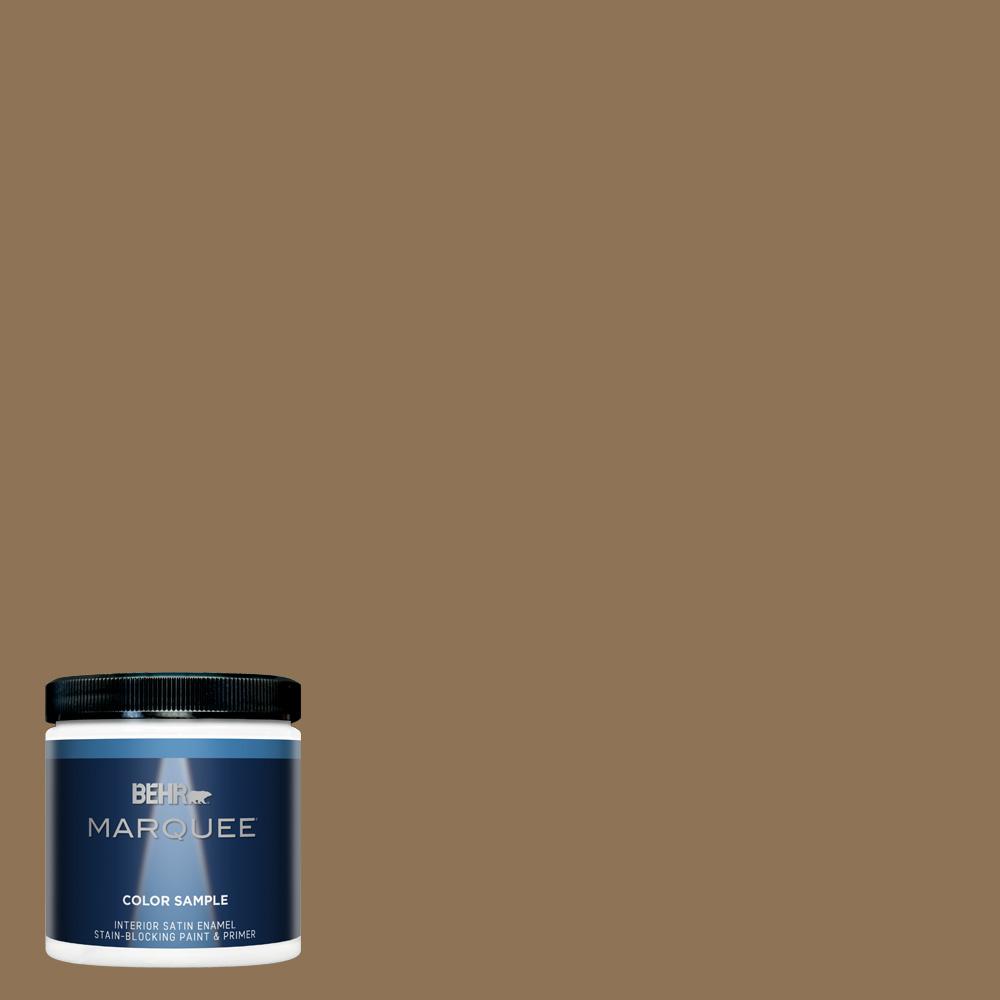 BEHR MARQUEE 8 oz. N2707 Library Oak Satin Enamel