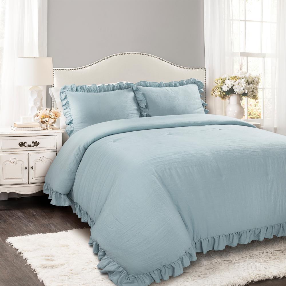 Lush Decor Reyna Comforter Lake Blue 3 Piece King Set 16t003864