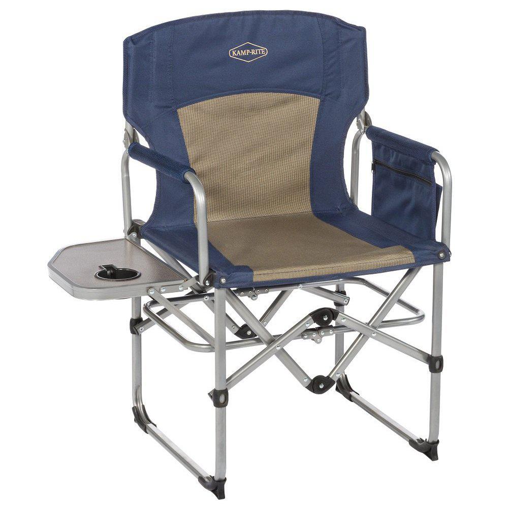 camping directors chair with side table