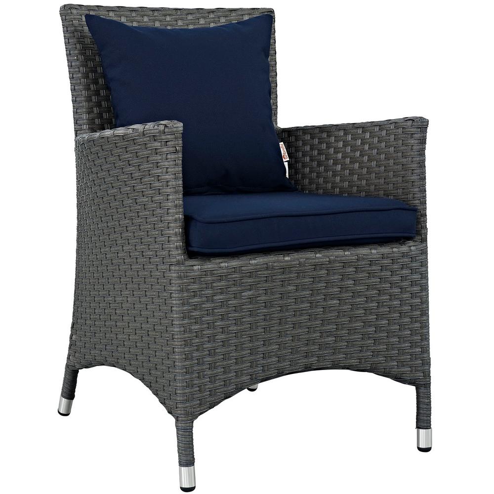 MODWAY Sojourn Patio Wicker Outdoor Dining Chair with ...