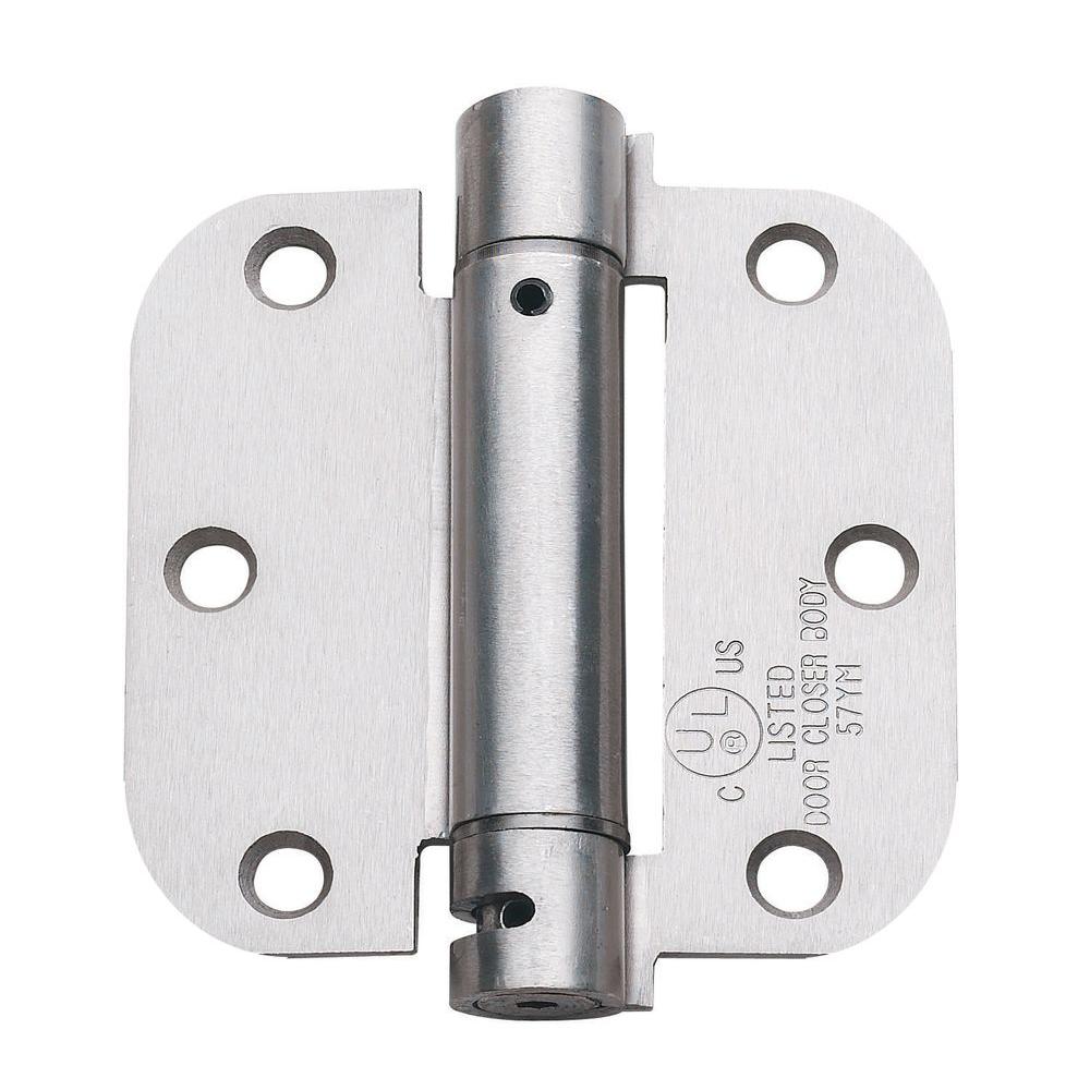 Everbilt 3 in. Bright Brass Double-Action Spring Door Hinge-15544 - The ...