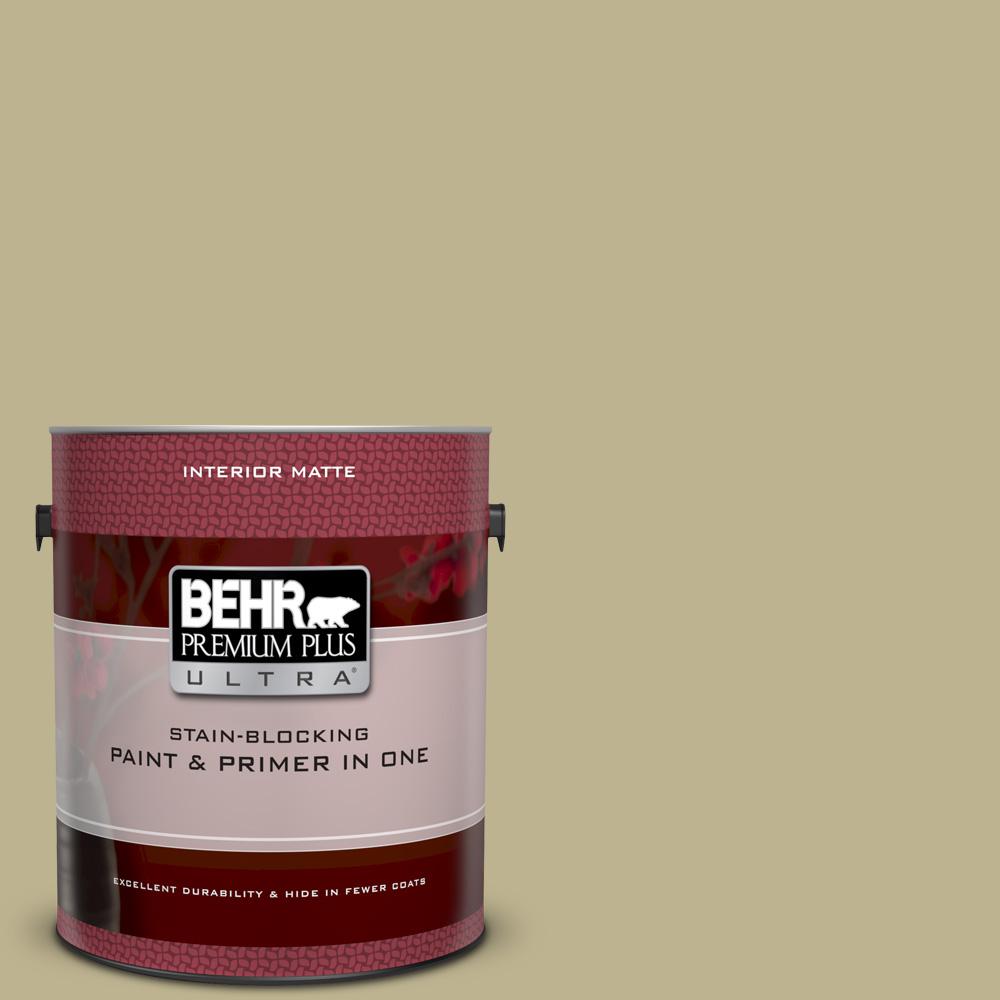 Behr Premium Plus Ultra 1 Gal Ppu9 10 Wasabi Powder Matte Interior Ppu9 10 Wasabi Powder Matte Interior Paint And Primer In One