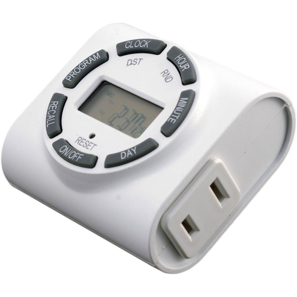 GE 7 Day Indoor Programmable Plug In Digital Timer 15089 The Home Depot