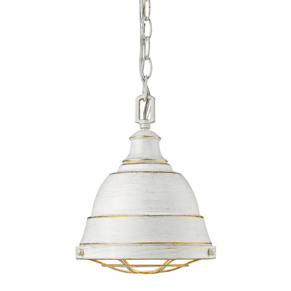 Golden Lighting Bartlett 1 Light French White Pendant Golden Lighting Bartlett 1 Light French White Pendant