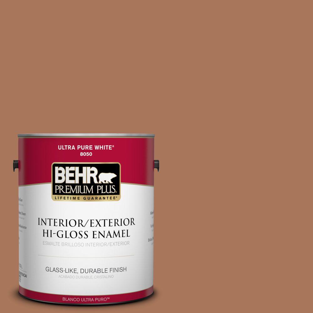 BEHR 1 gal. N1606 Spanish Chestnut SemiGloss Enamel Alkyd Interior