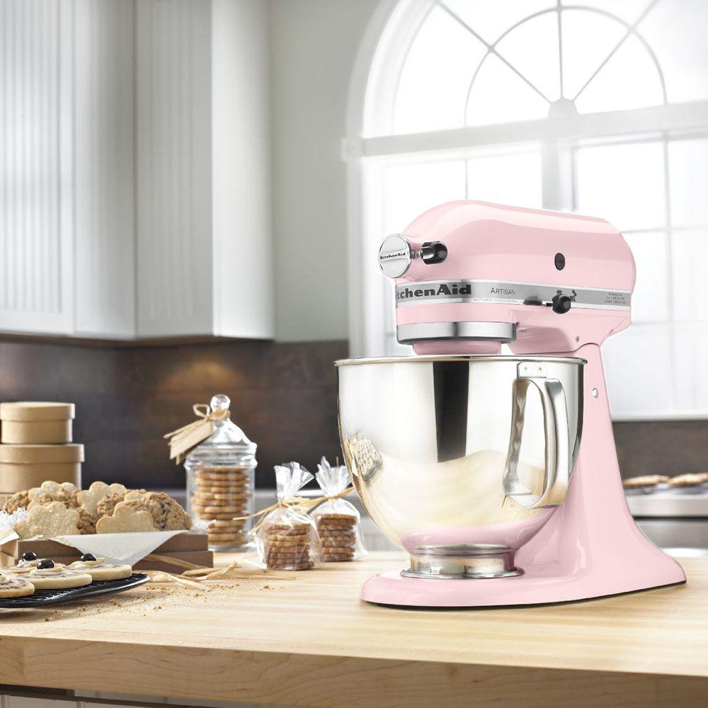 Kitchenaid Artisan 5 Qt 10 Speed Pink Stand Mixer With Flat