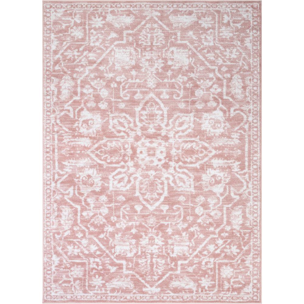 Well Woven Dazzle Disa Blush Vintage Distressed Medallion Oriental 7 ft. 3 in. x 9 in. 3 in