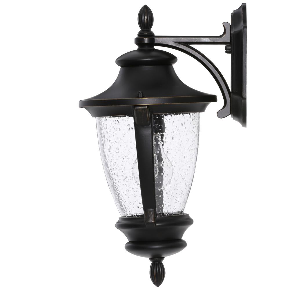 1Light Black Outdoor Wall Mount Lantern Fixture Sconce Lamp Shade