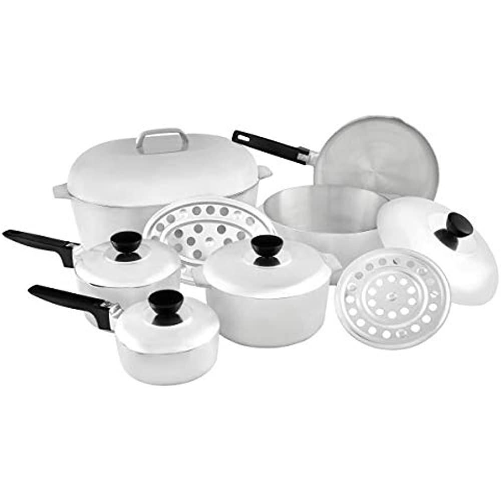 IMUSA 13–Piece Aluminum Cookware Set With Lids In Silver-IMU-89305 ...