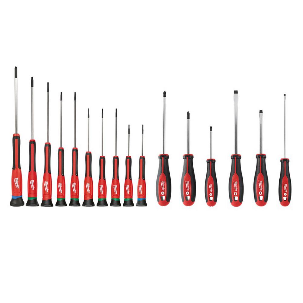 Milwaukee 16Piece Screwdriver Set with Precision Screwdrivers4822