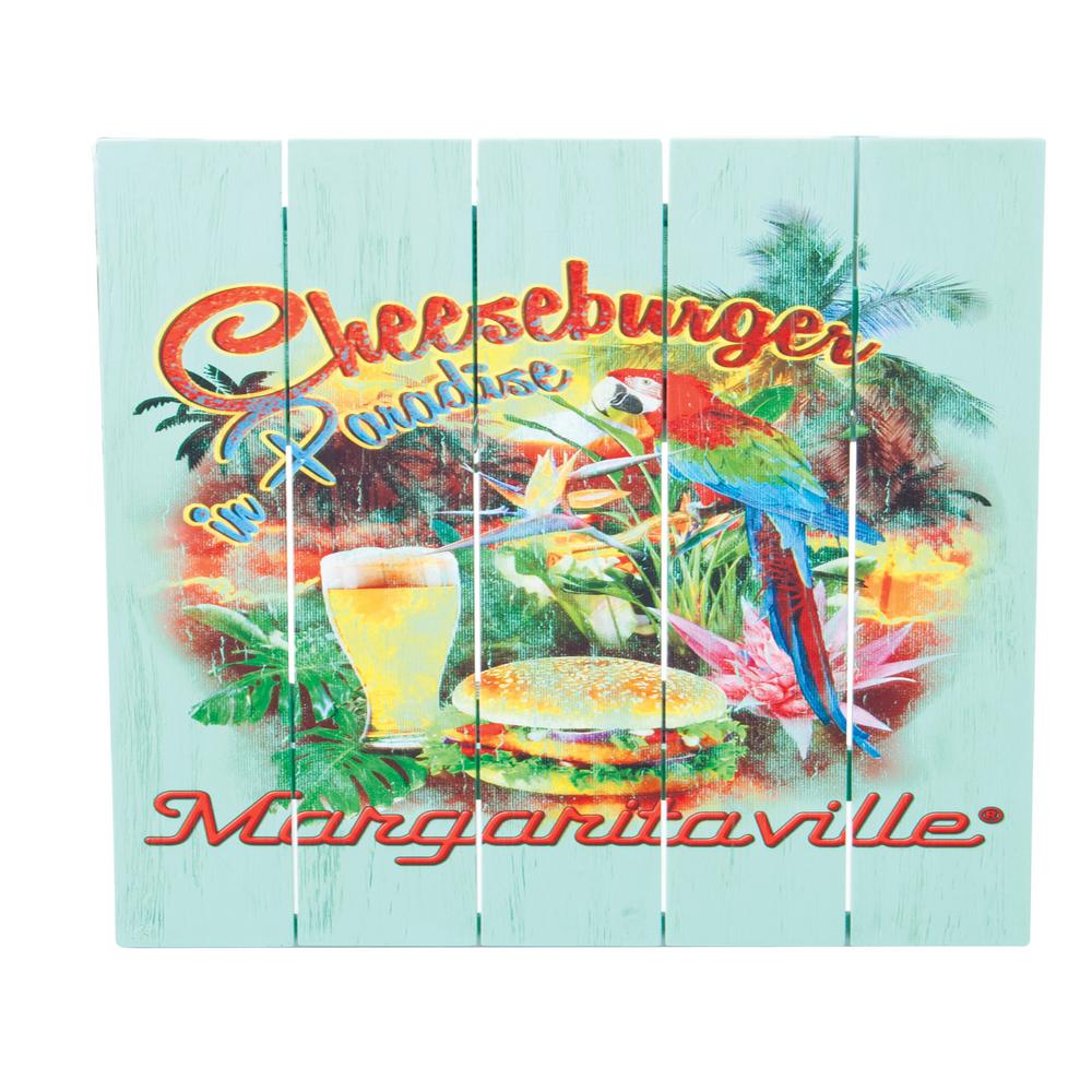 Margaritaville Cheeseburger In Paradise Outdoor Wall Art Sign Paradise Outdoor Wall Art