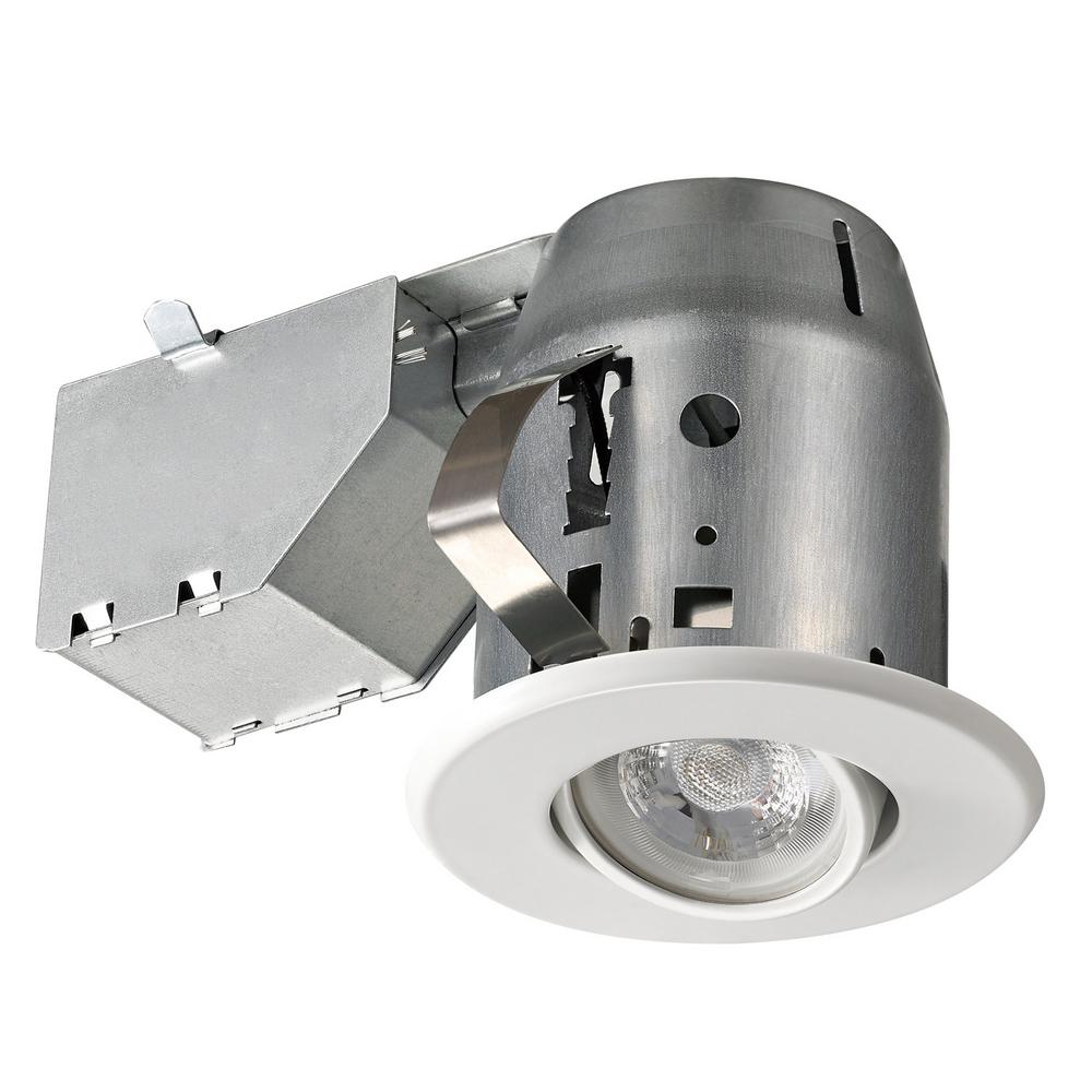 Gu10 Outdoor Recessed Lighting The Home Depot Led Directional 3 In White Recessed Kit