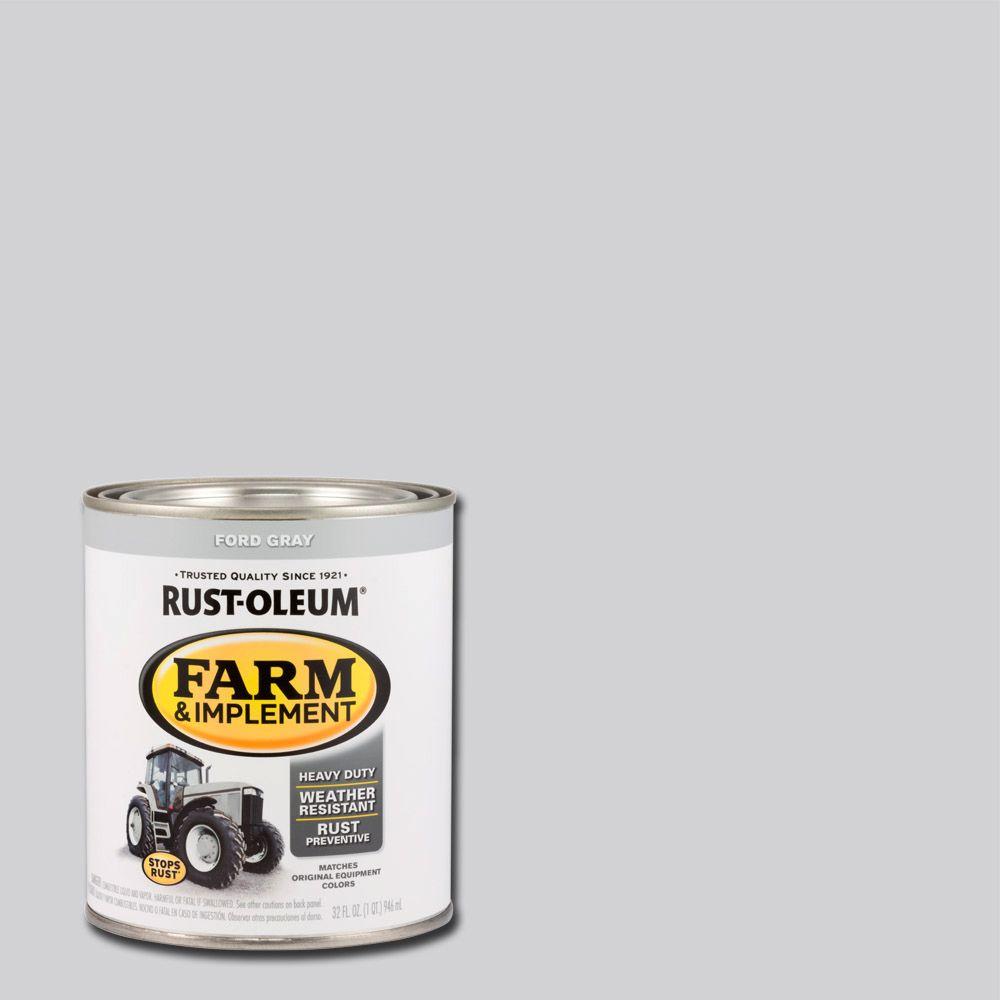 RustOleum 1 qt. Farm & Implement Ford Gray Enamel Paint (2Pack)280154 The Home Depot