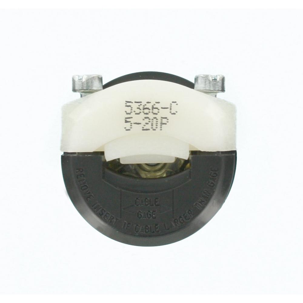 Leviton 5366-C 5-20P Black /& White male plug