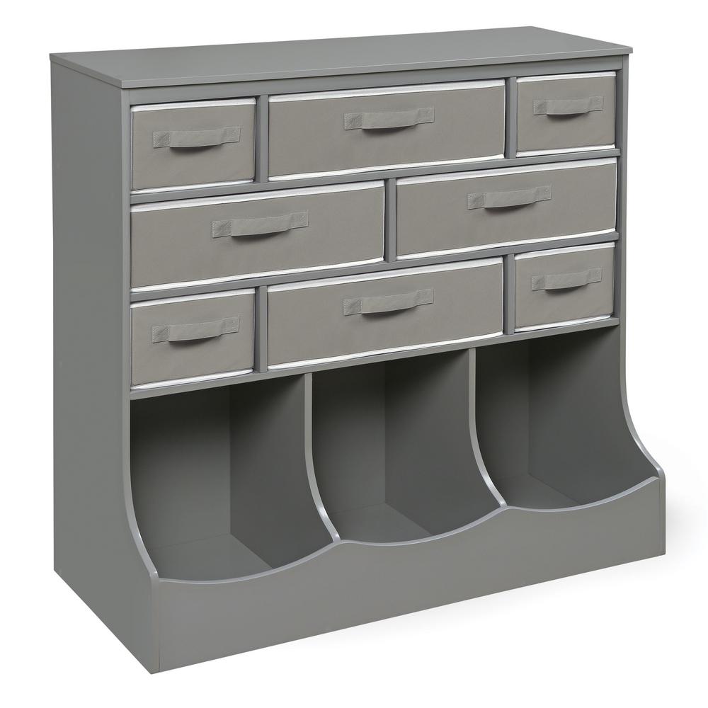 Prepac 24 In H X 48 In W X 16 In D Drifted Grey Wood Look 18 Cube Storage Organizer Dss 4824 The Home Depot