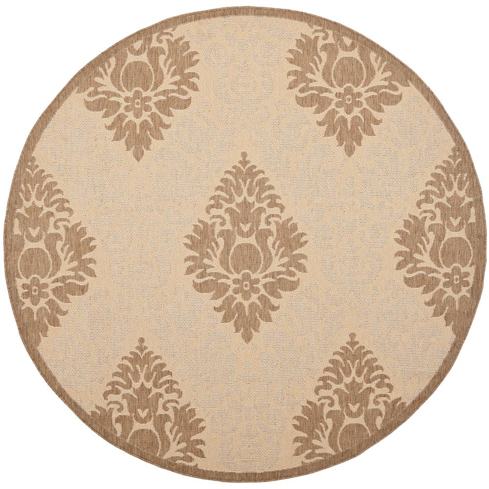 Safavieh Courtyard Natural/Brown 5 ft. x 5 ft. Indoor/Outdoor Round