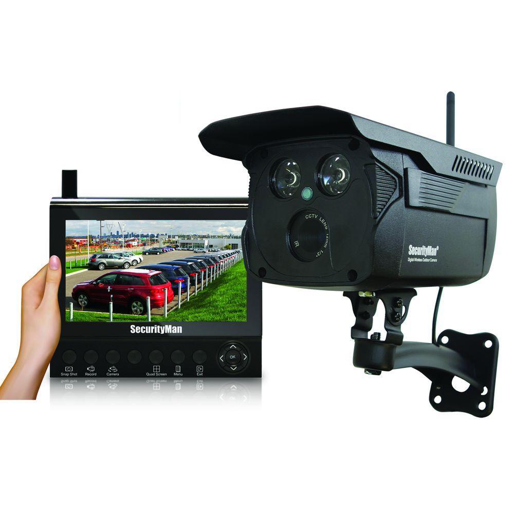 4CH 720P DVR IR Security Camera System 7'' Monitor Recorder+Night Vision Camera 