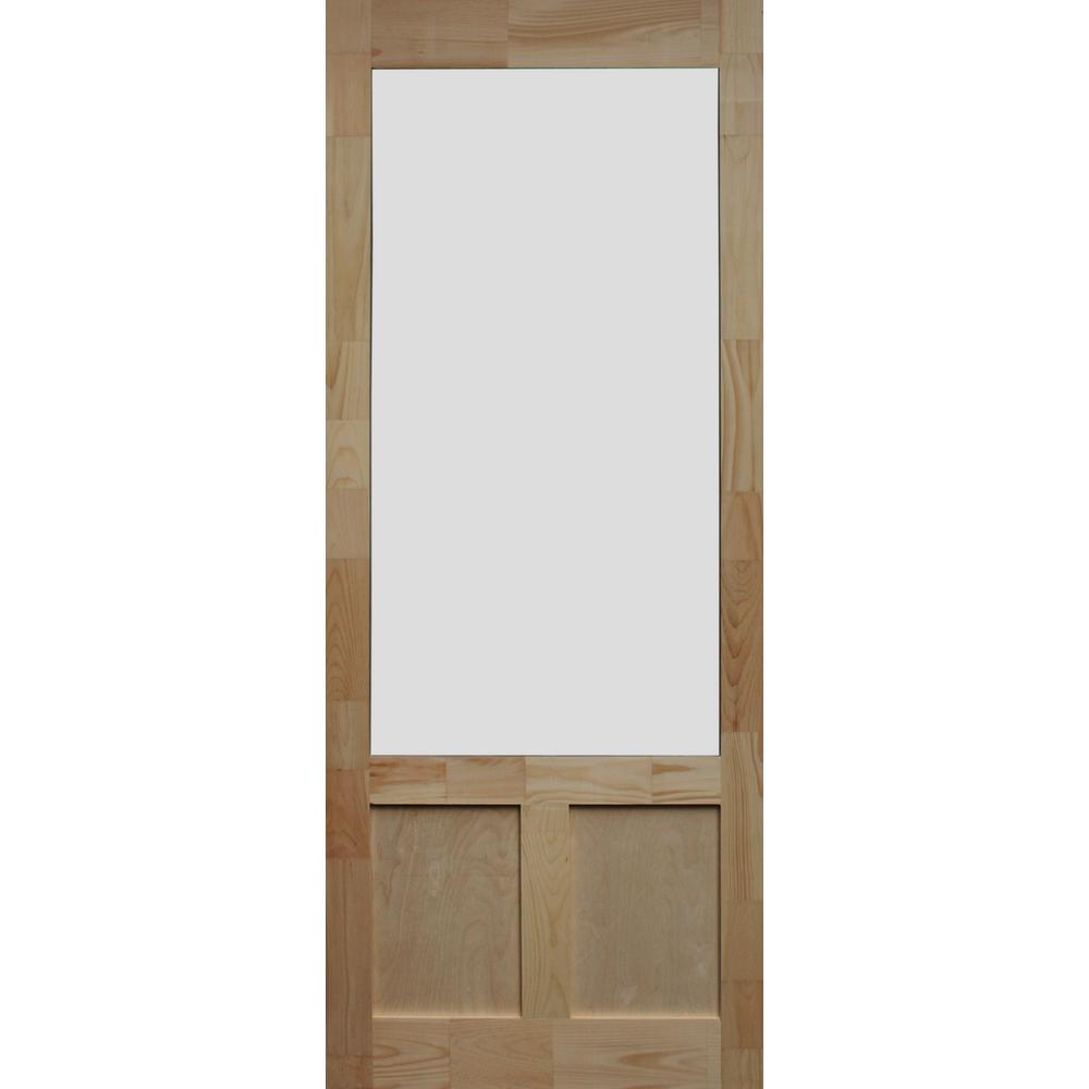 EMCO 36 in. x 78 in. 100 Series White Self-Storing Storm Door-E1SS ...