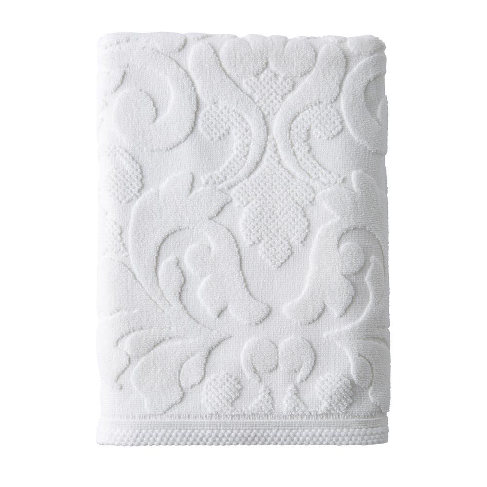 white bathroom towels