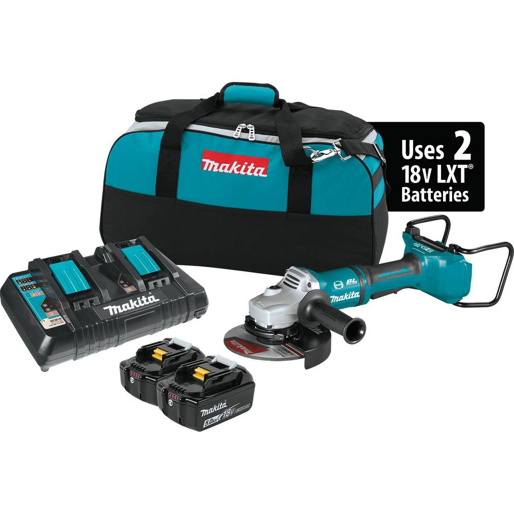 Makita 18-Volt 5.0Ah X2 LXT Lithium-Ion (36-Volt) Brushless Angle ...