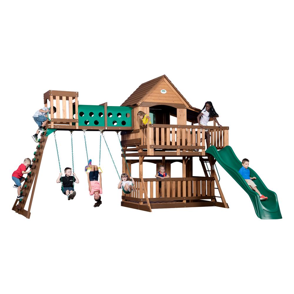 Backyard Discovery Woodridge Elite All Cedar Swing Set With