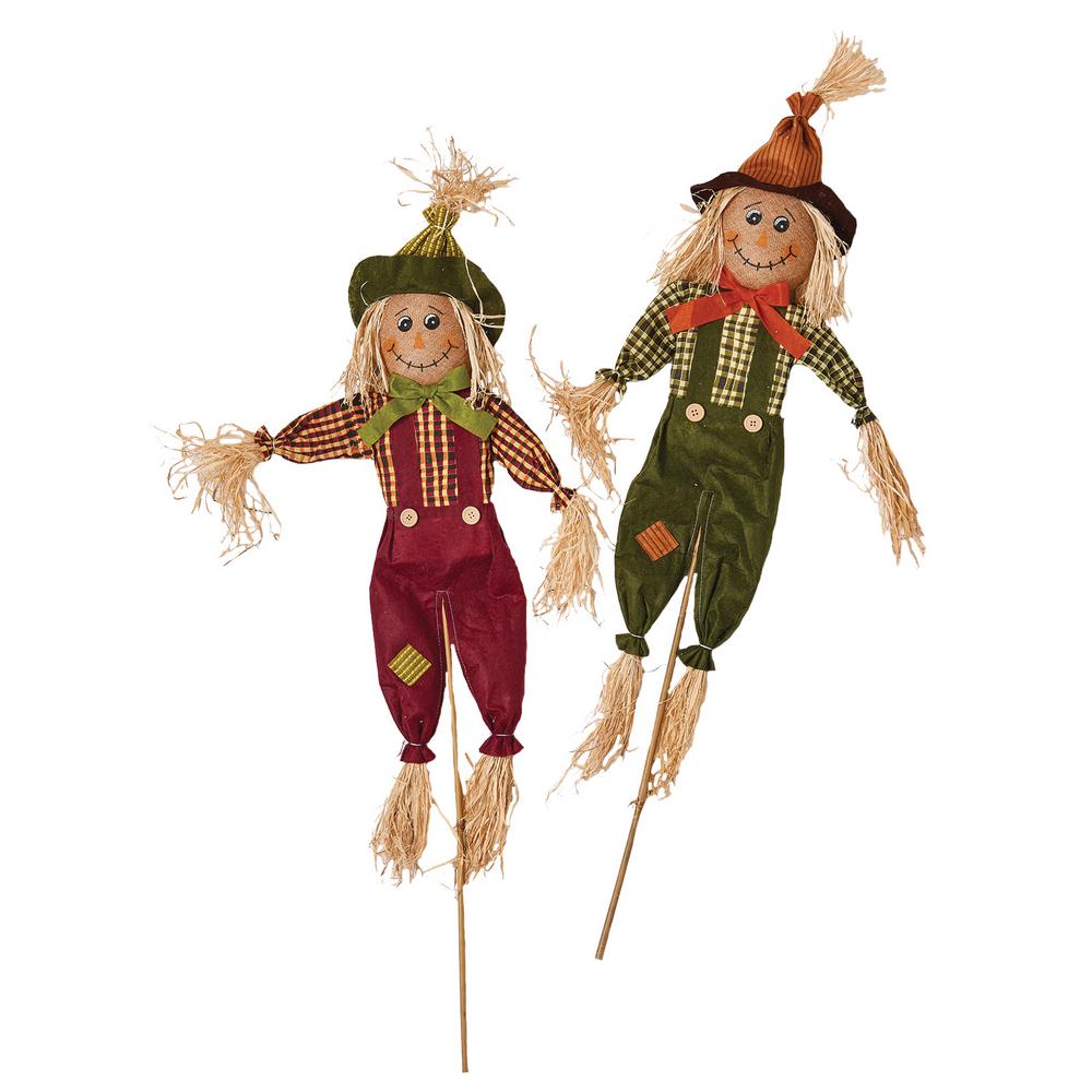 36 In Scarecrow On Pole Set Of 2 2231 The Home Depot