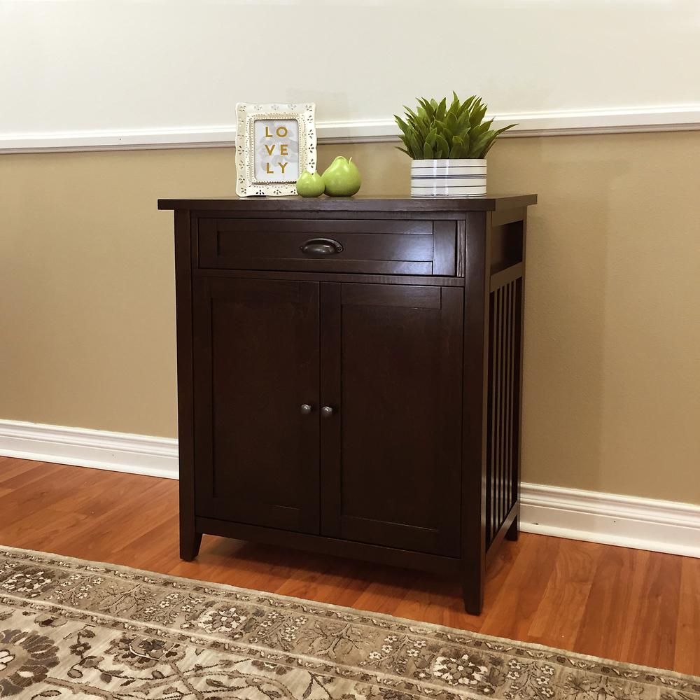 Donnieann Brookdale Dark Walnut Accent Cabinet With Drawer And