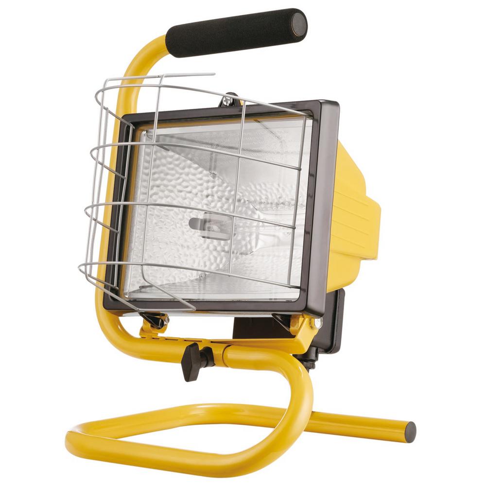 Globe Electric 500W Portable Halogen Yellow Work Light6050401 The