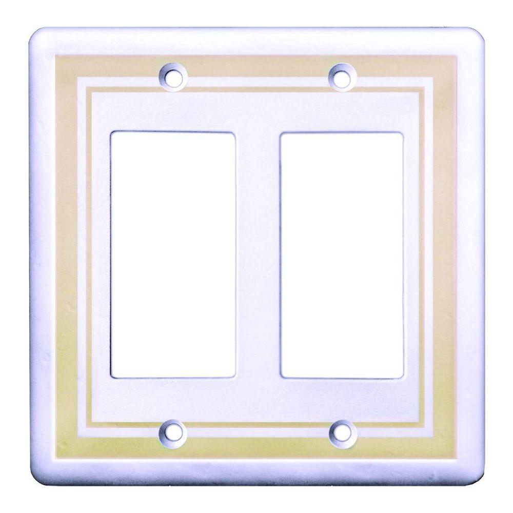 Hampton Bay 2Gang GFCI Wall Plate, BeigeSWP10508 The Home Depot