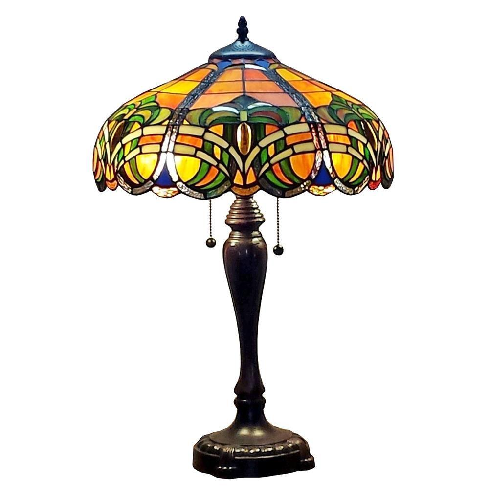 Amora Lighting 25 In Style 2 Light Baroque Table Lamp Style 2 Light Baroque Table Lamp