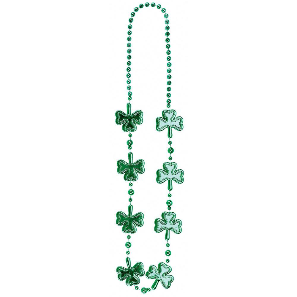 Amscan Green Shamrock St. Patrick's Day Bead Necklaces (9-Pack)-318742 ...