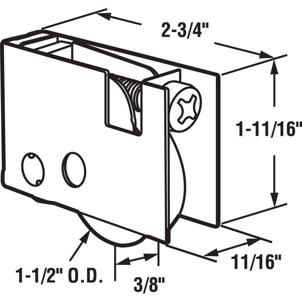 Prime Line 1 1 2 In Ball Bearing Steel Sliding Door Roller