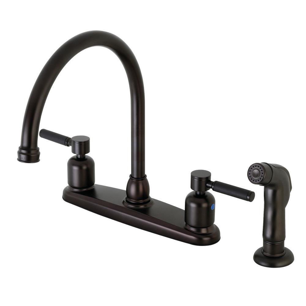 Kingston Brass Modern 2-Handle High Arc Standard Kitchen ...